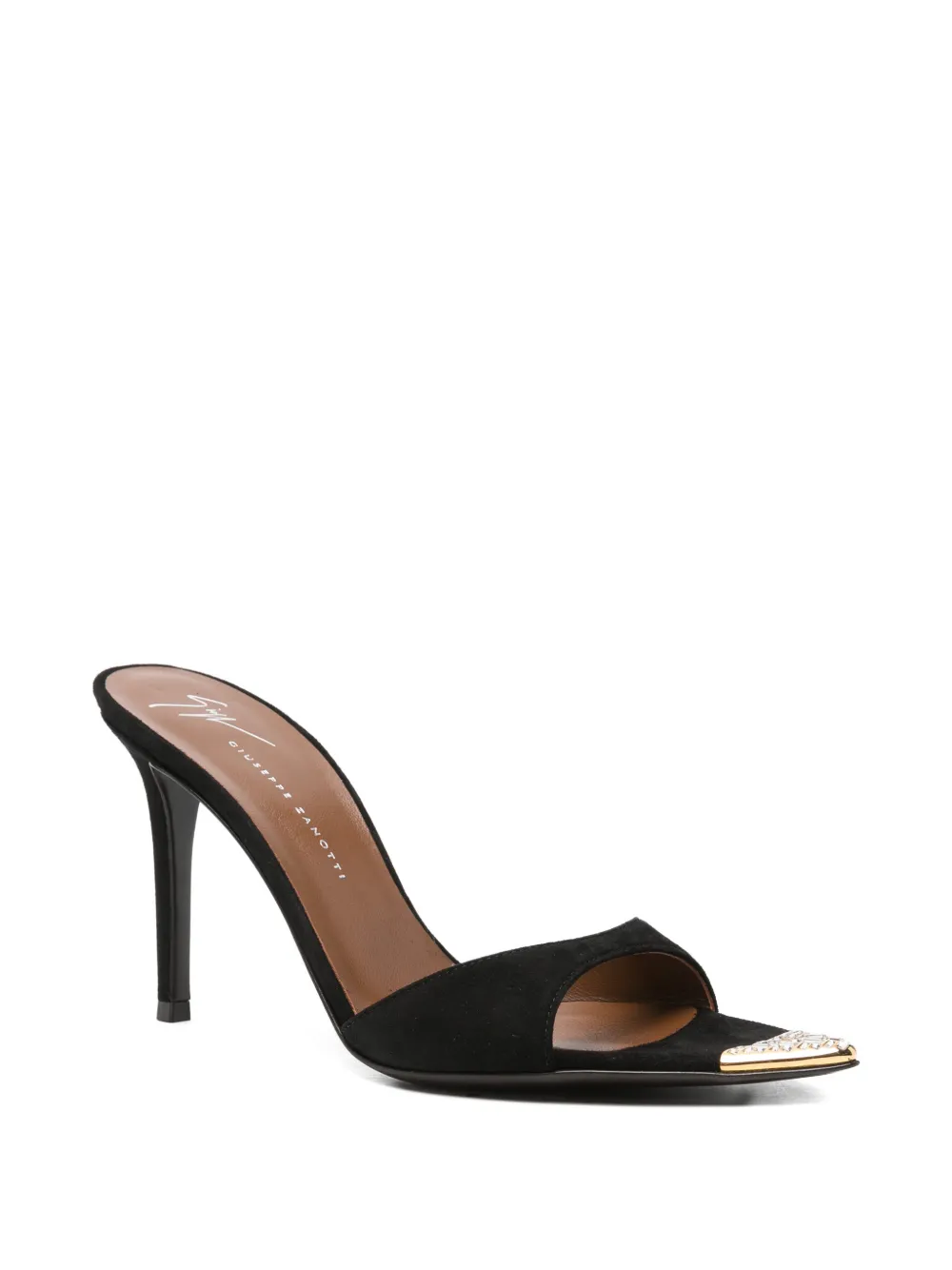 Giuseppe Zanotti Intriigo crystal-embellished pointed-toe sandals Zwart