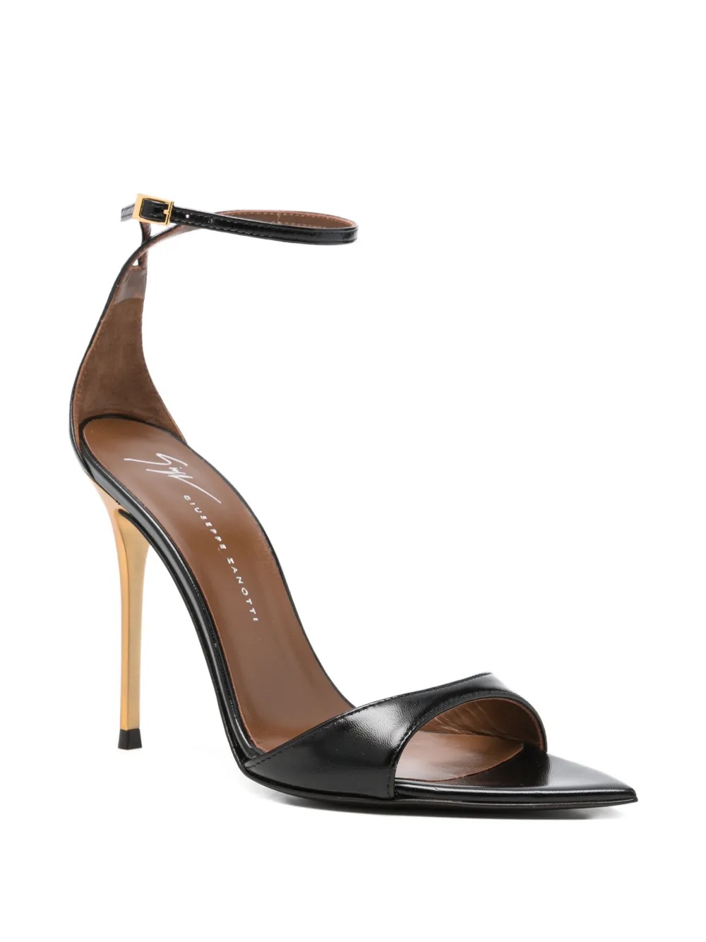 Giuseppe Zanotti pointed-toe buckled sandals Zwart