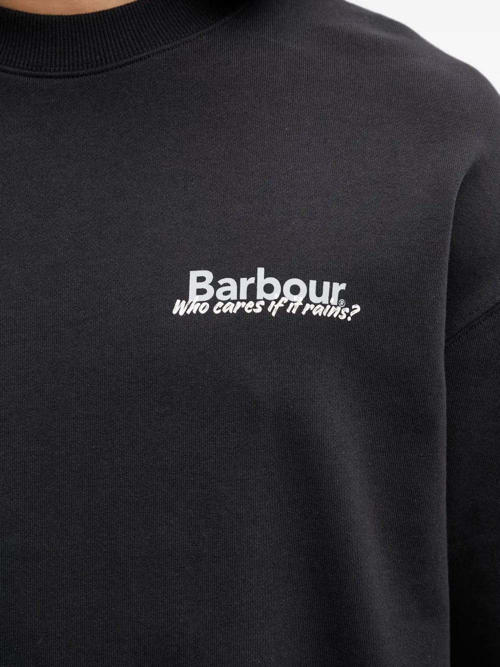 Barbour Waterbestendige sweater met logo-print Zwart