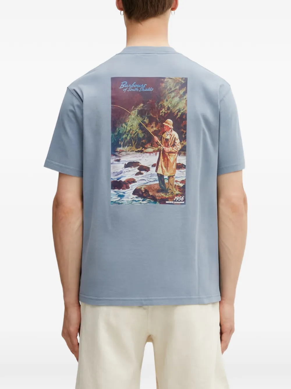 Barbour 1956 oversized T-shirt met grafische print Blauw