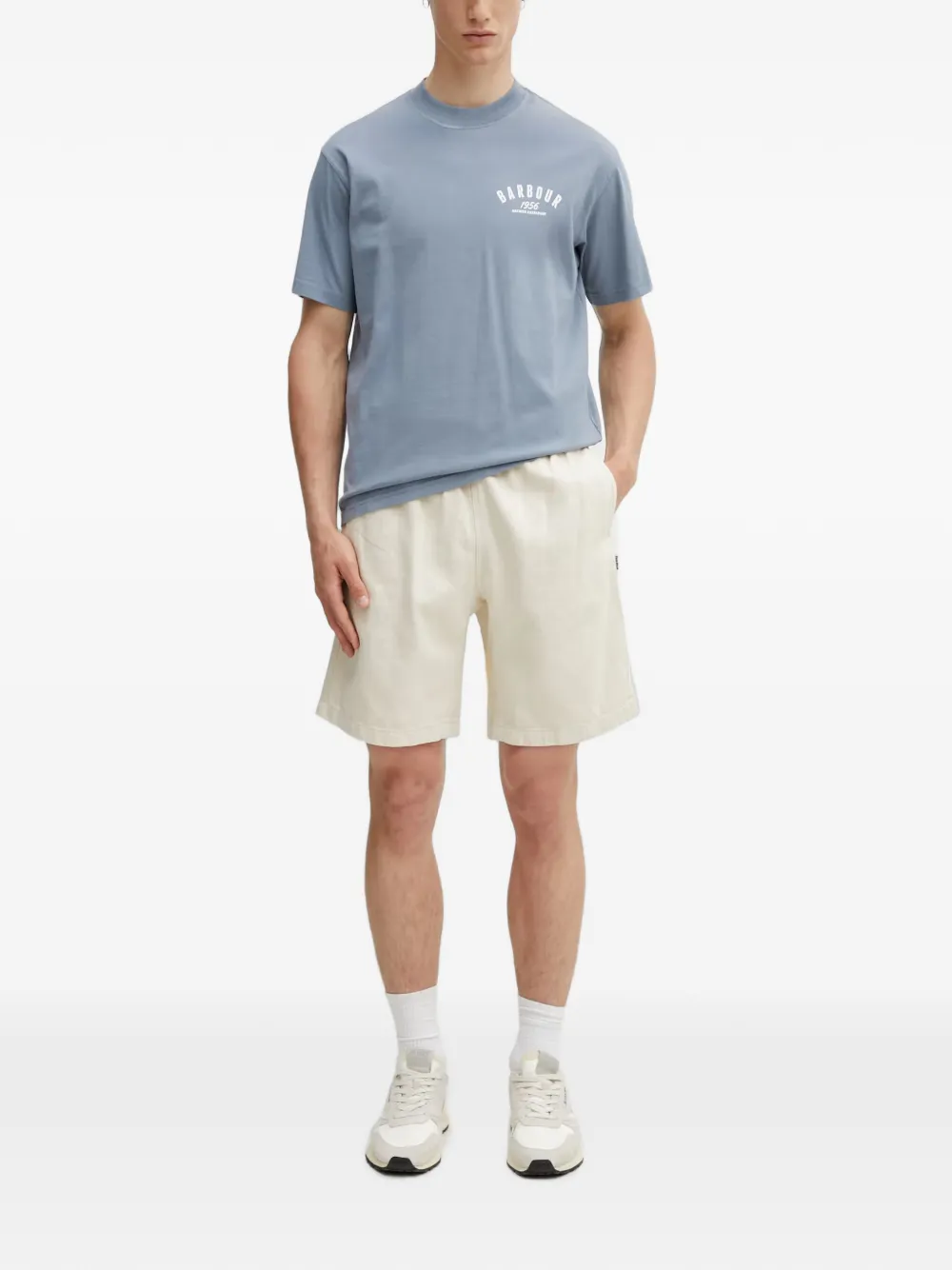 Barbour 1956 oversized T-shirt met grafische print Blauw