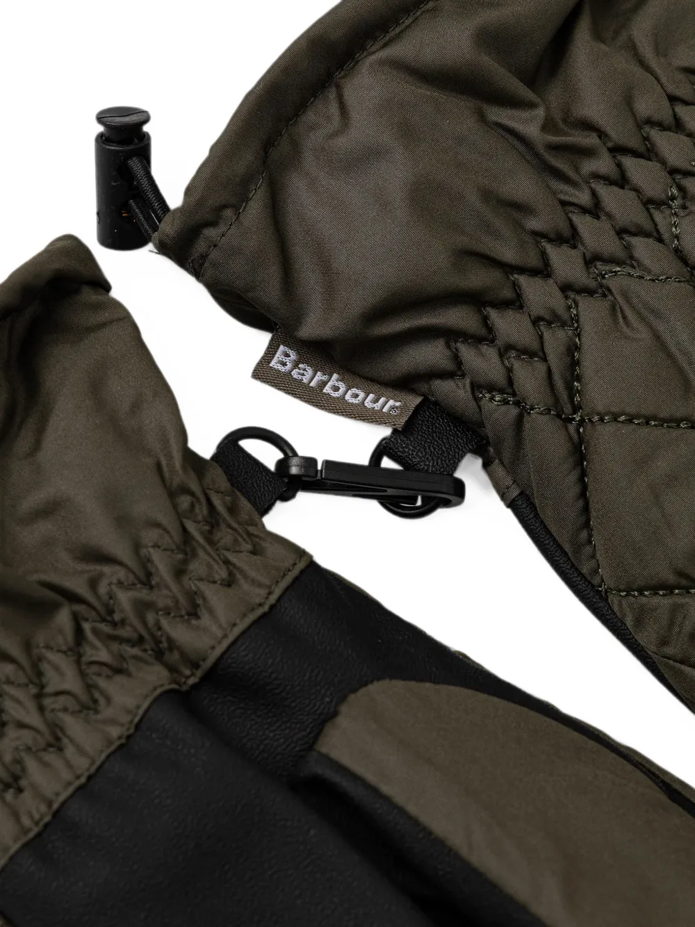 Barbour Gewatteerde handschoenen met trekkoord Groen