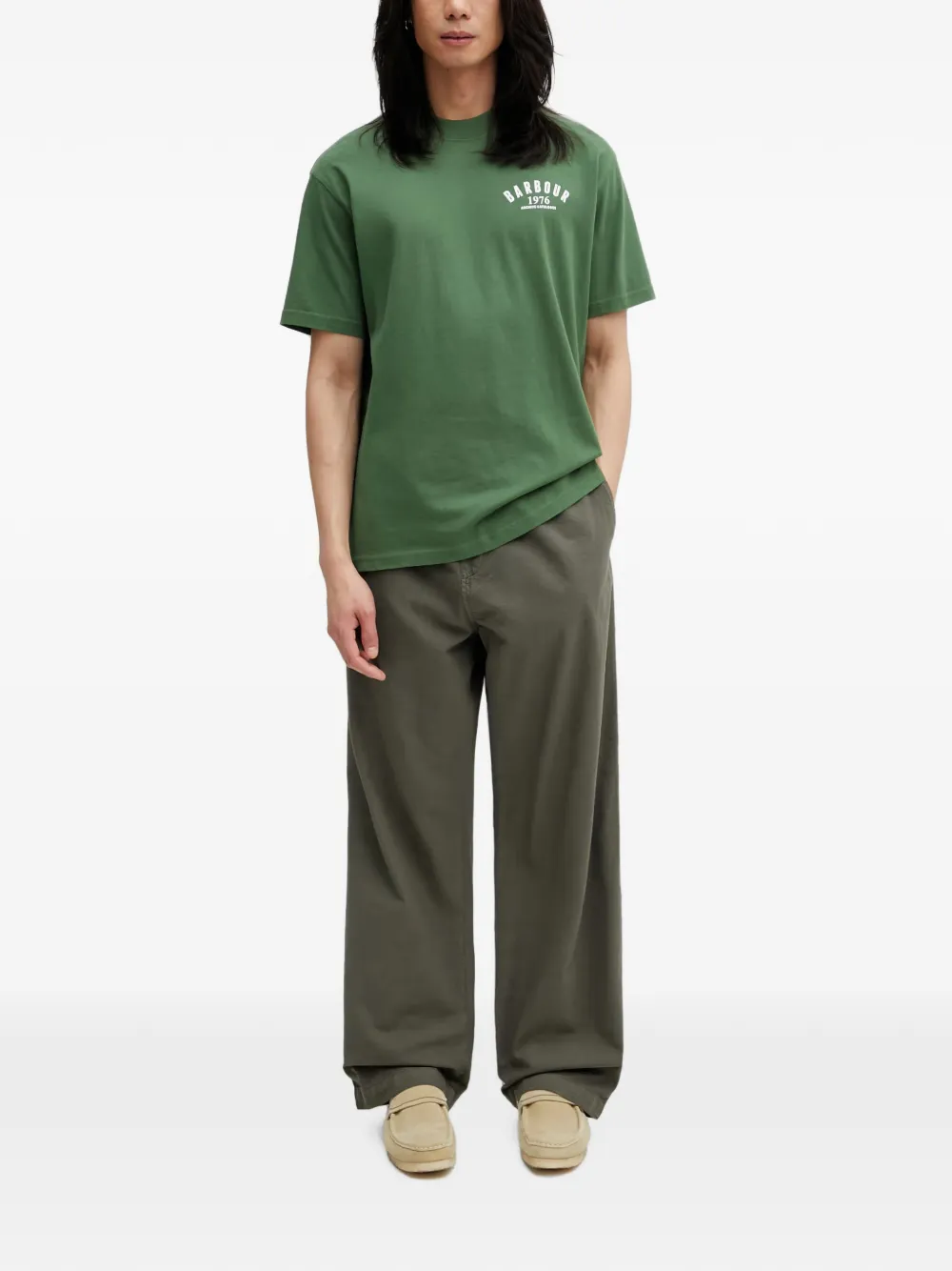 Barbour 1976 oversized T-shirt met grafische print Groen