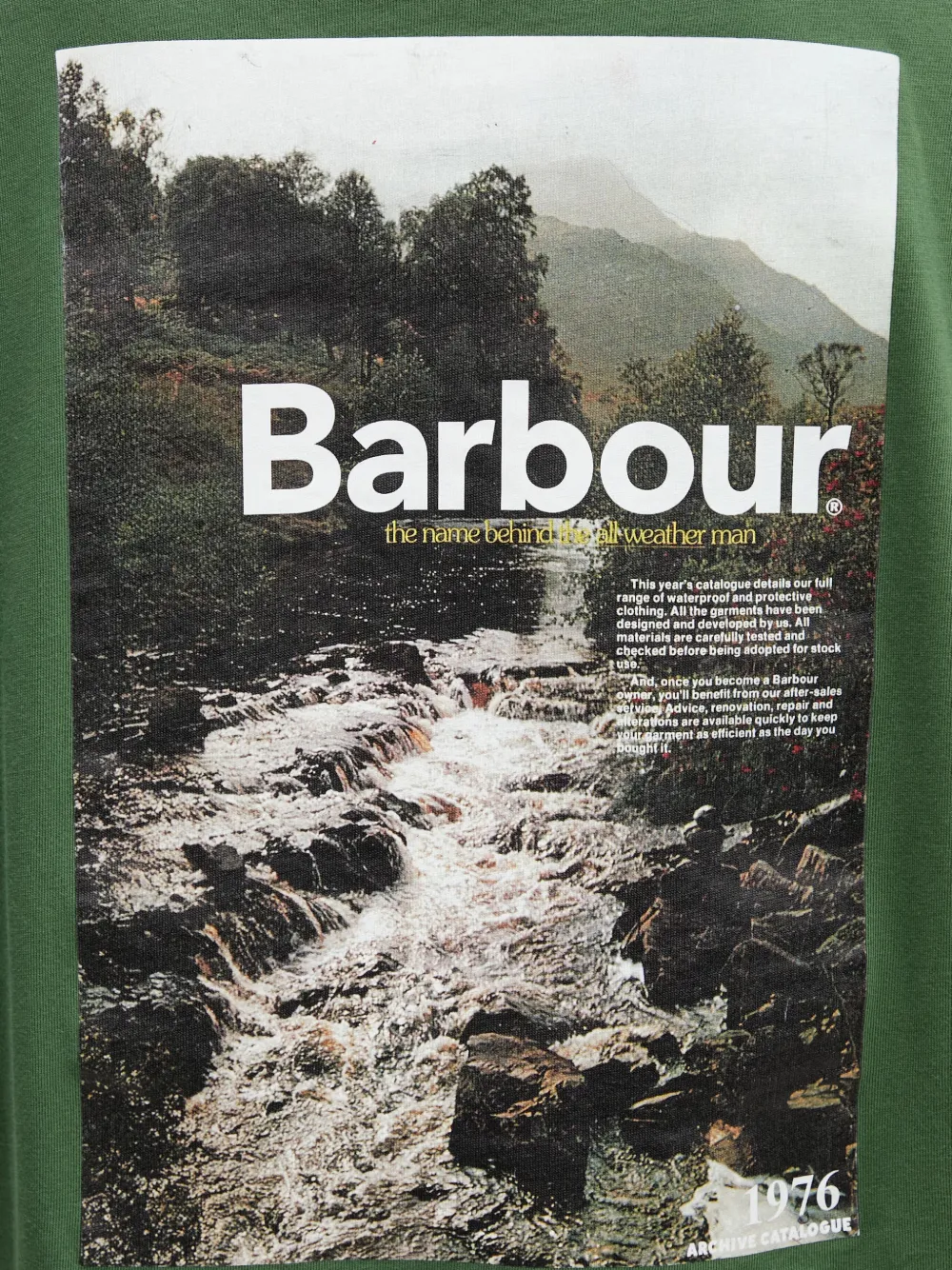 Barbour 1976 oversized T-shirt met grafische print Groen