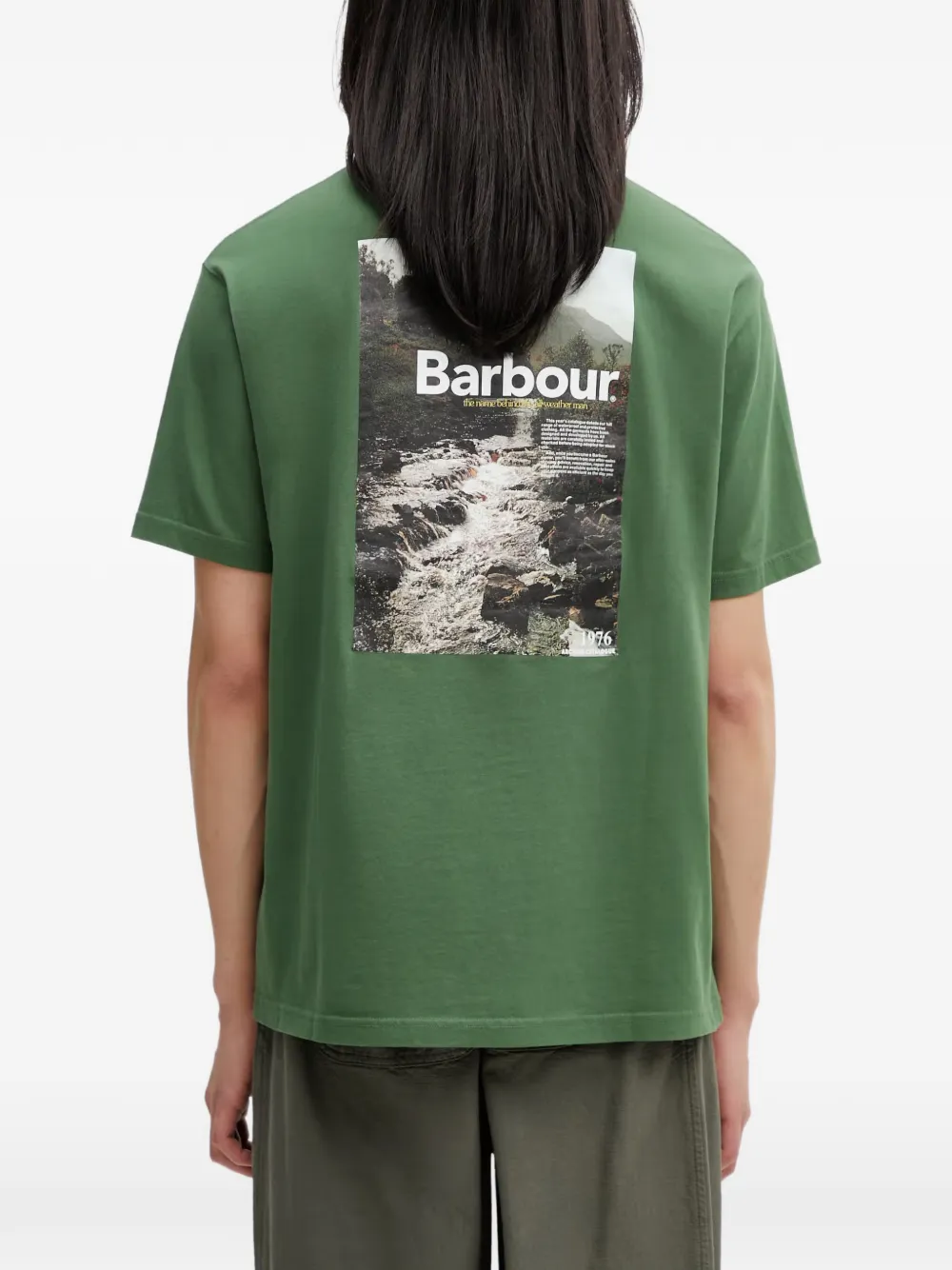 Barbour 1976 oversized T-shirt met grafische print Groen