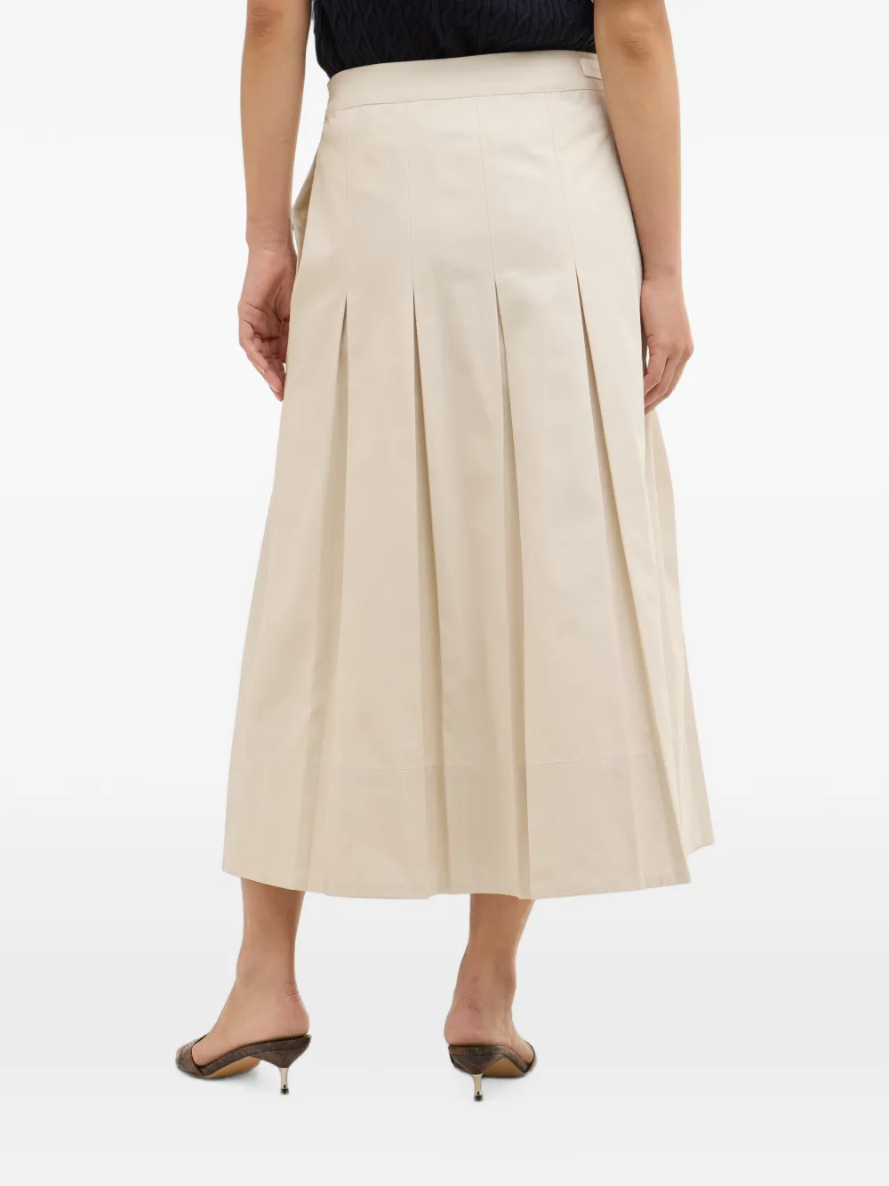 Barbour Kirby midi-plooirok Beige