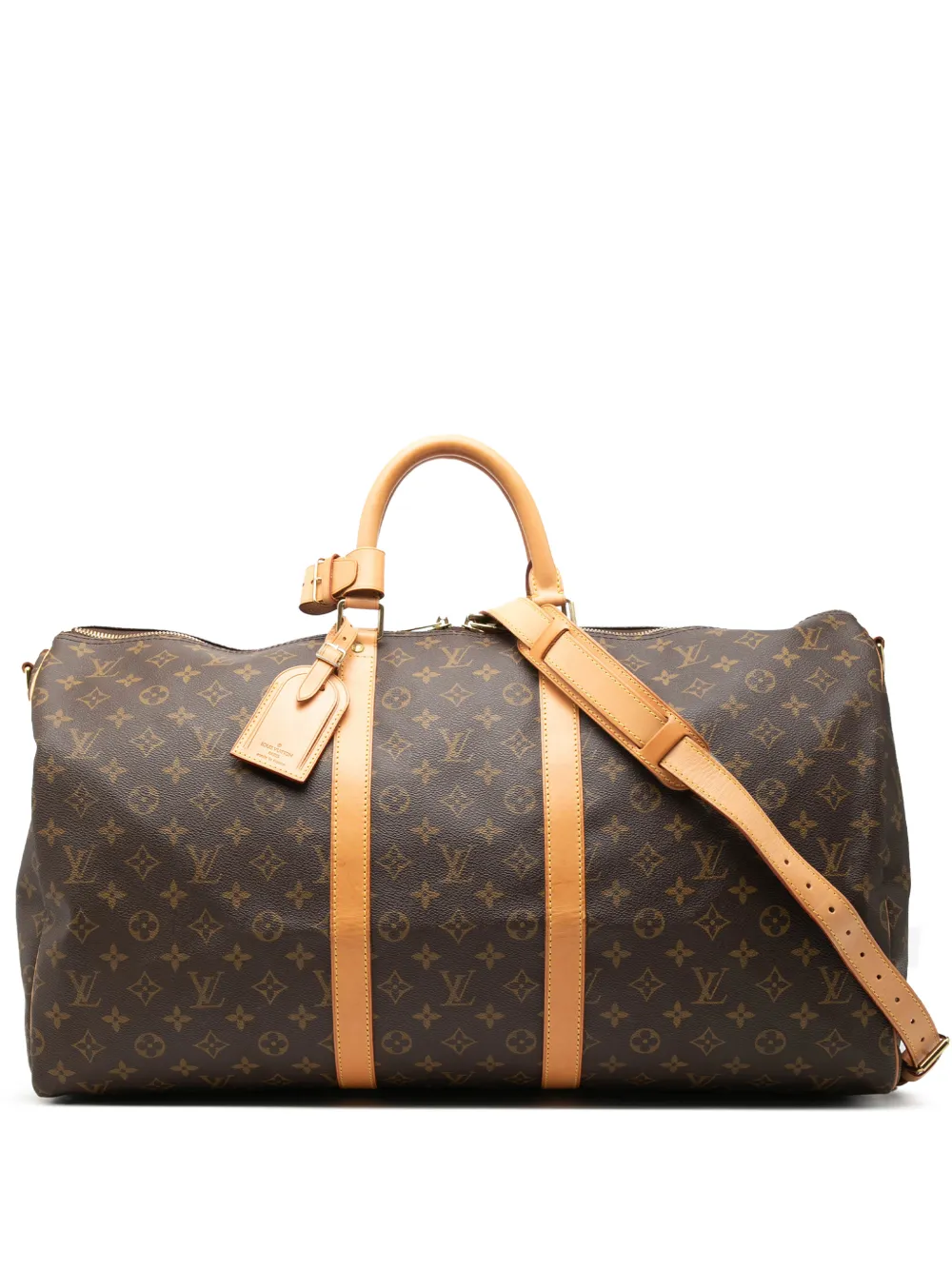 Louis Vuitton Pre-Owned 2000 Monogram Keepall Bandouliere 55 travel bag - Braun