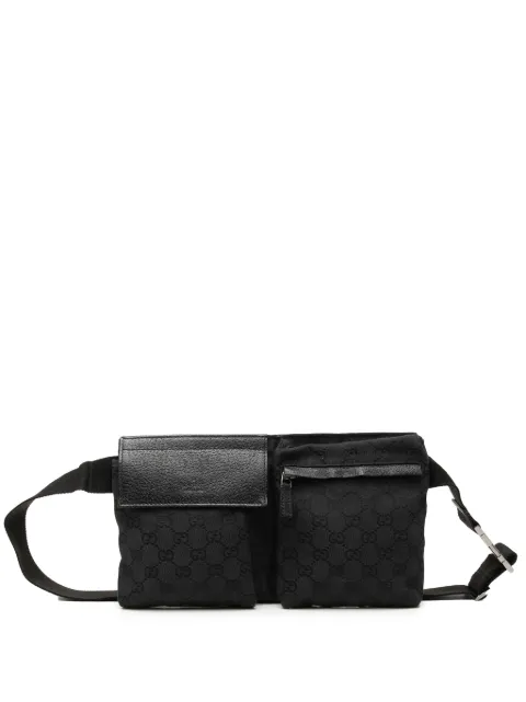 Gucci Pre-Owned 2000-2015 GG Canvas Double Pocket belt bag