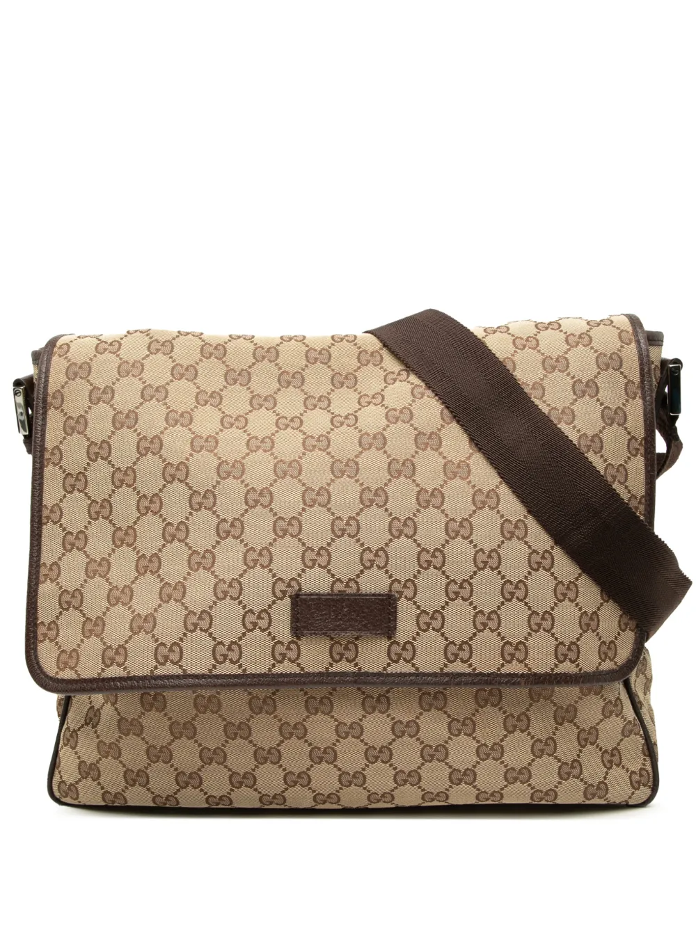 Gucci Pre-Owned 2000-2015 GG Canvas Flap Messenger Bag crossbody bag - Toni neutri