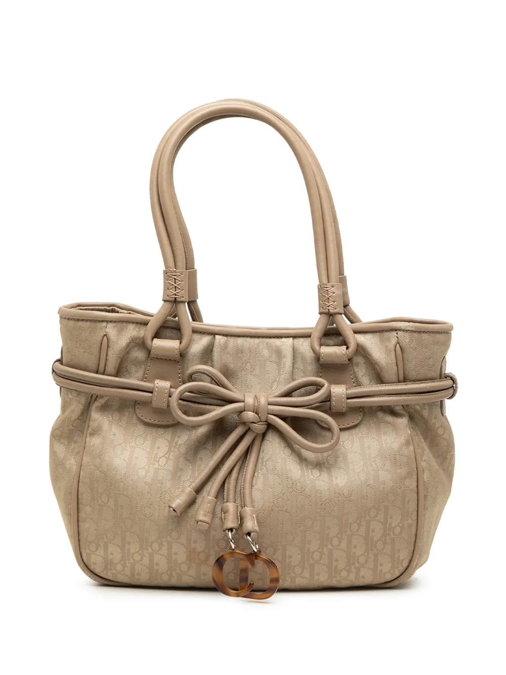 Christian Dior Pre-Owned 2007 Diorissimo Trotter Canvas Bow tote bag - Neutrals