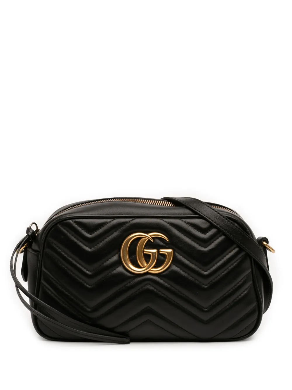 Gucci Pre-Owned 2016-2026 Small GG Marmont Matelasse Calfskin crossbody bag - Nero