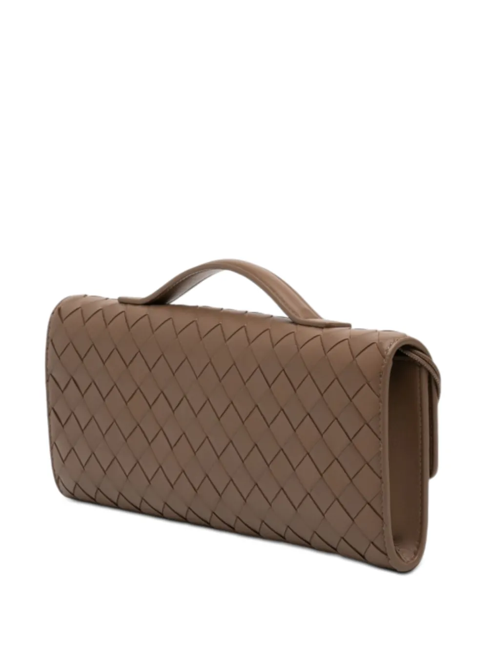  Bottega Veneta Pre-owned Clutch Andiamo In Pelle Di Agnello Con Motivo Intrecciato 2012-2026 - Marrone 