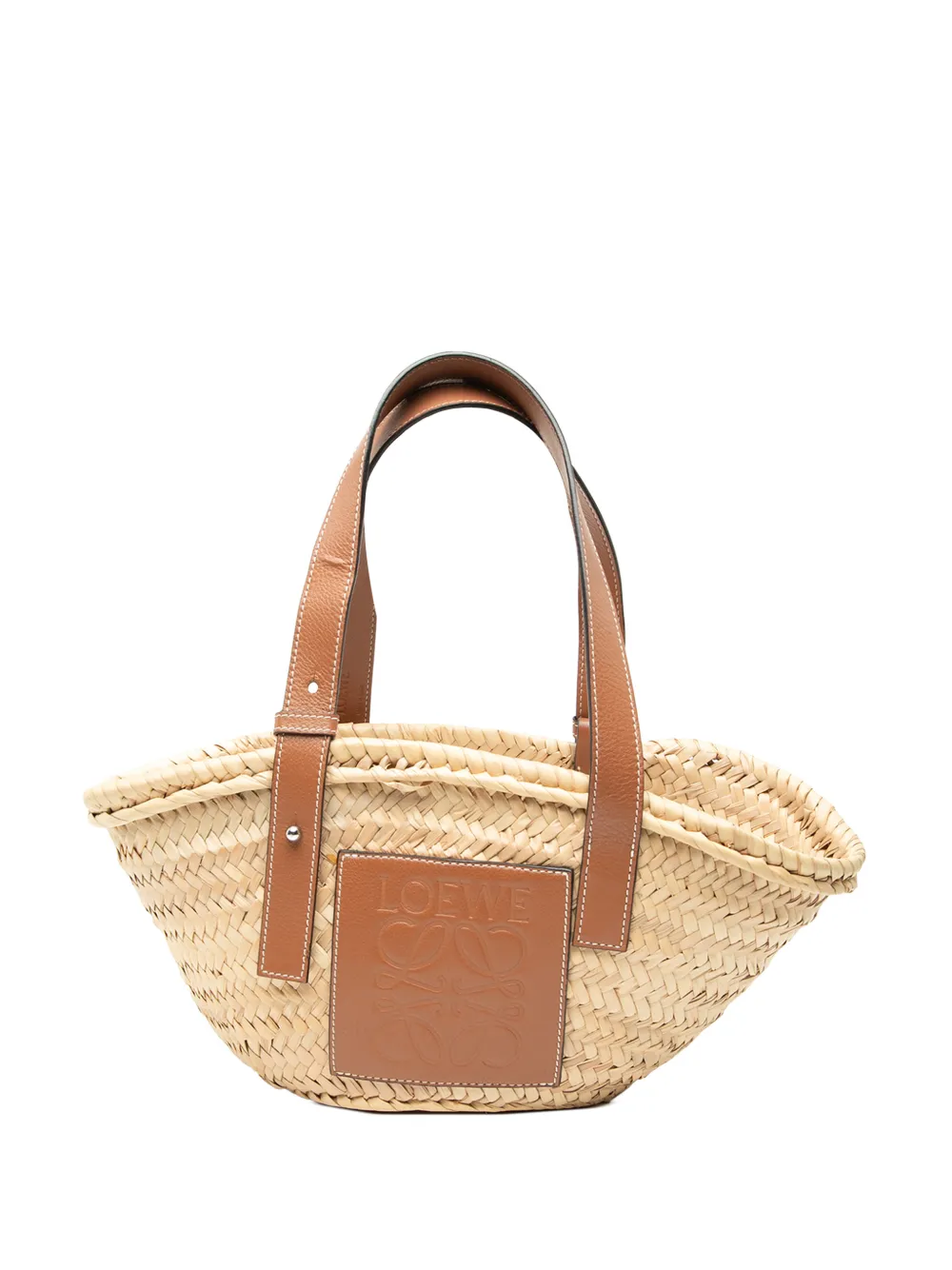Loewe Pre-Owned 2020 Small Raffia Anagram Basket Bag bucket bag - Toni neutri
