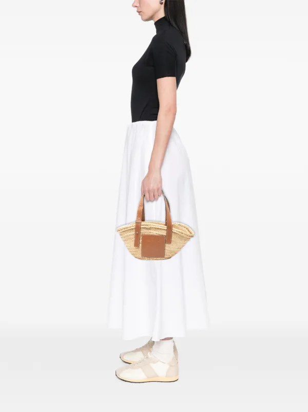 Loewe Pre-Owned 2020 Small Raffia Anagram Basket Bag Bucket Bag