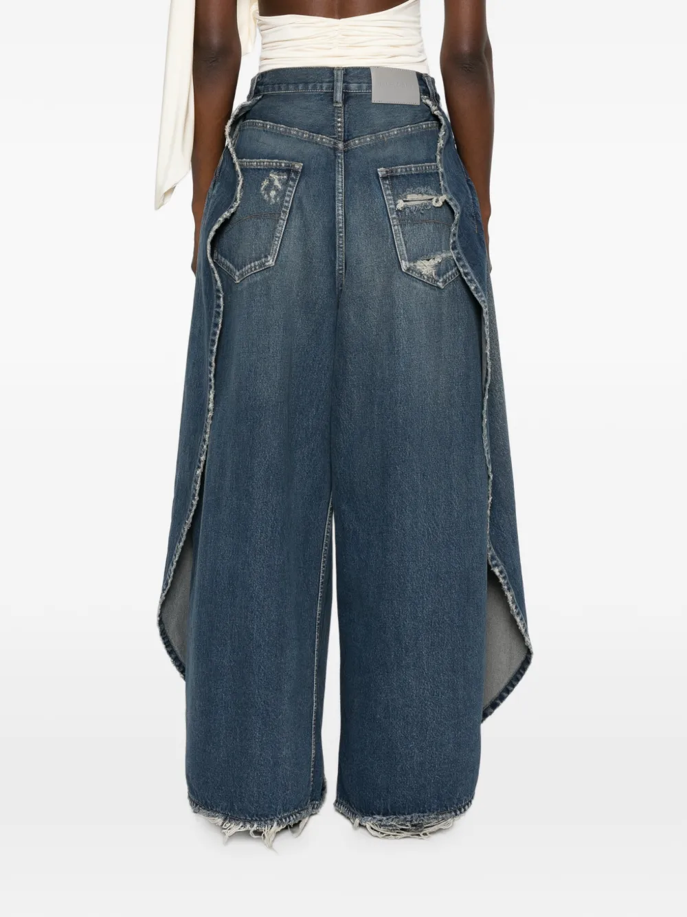 Balenciaga Gerafelde jeans Blauw