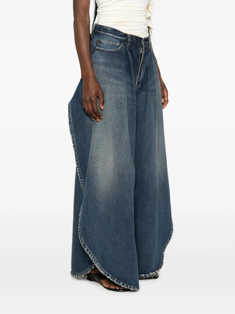 Balenciaga Gerafelde jeans Blauw