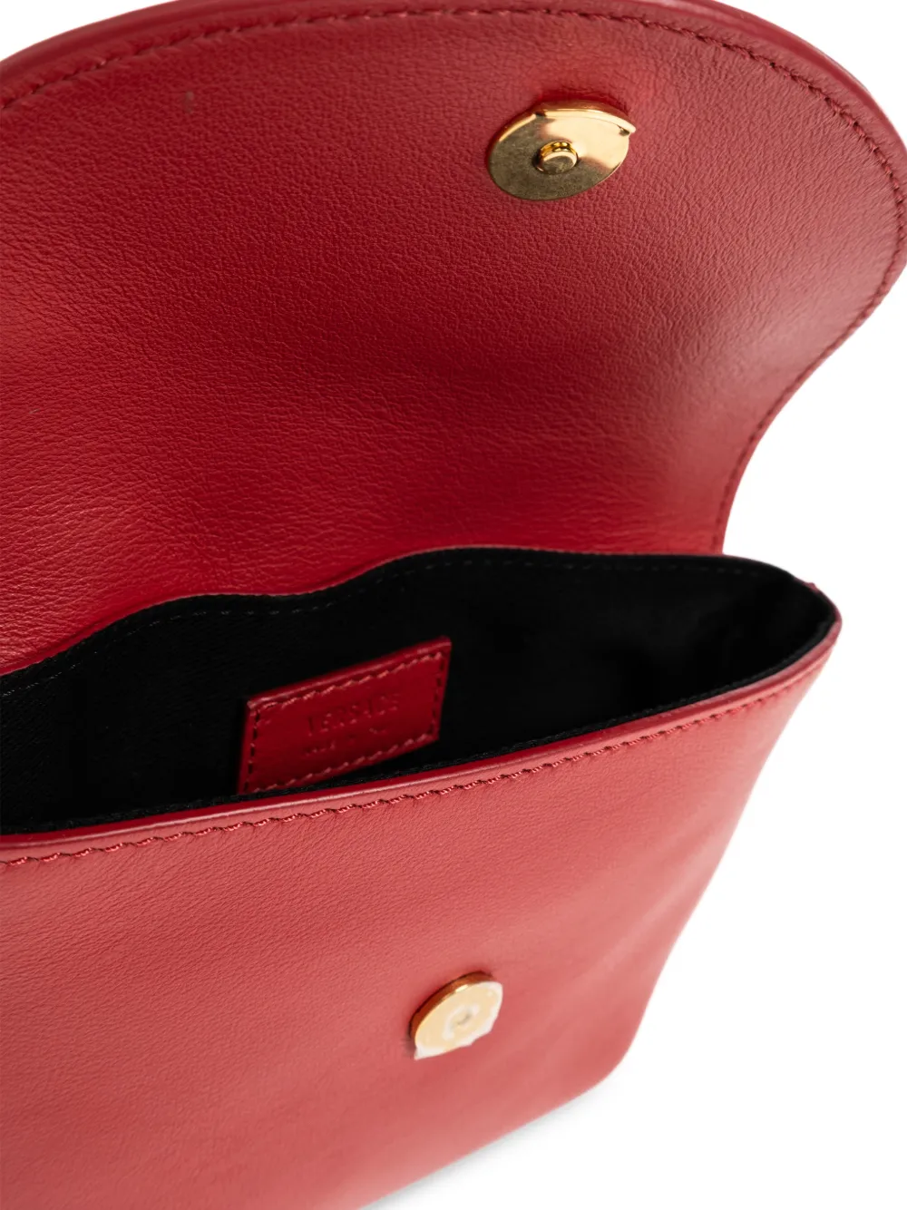 Versace Kids Leren crossbodytas met gevlochten band Rood
