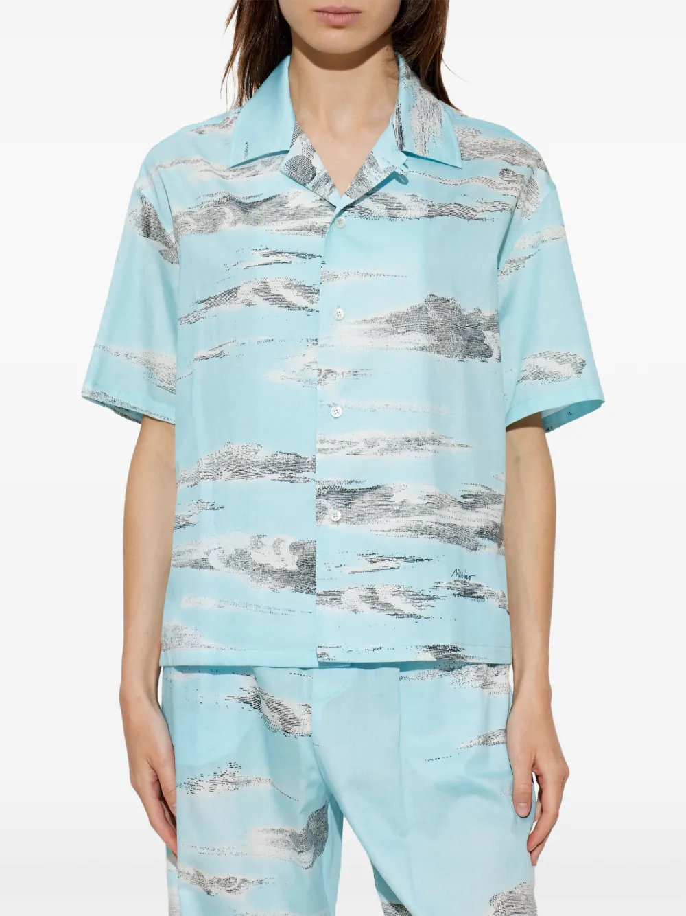 Moschino Blouse met print Blauw