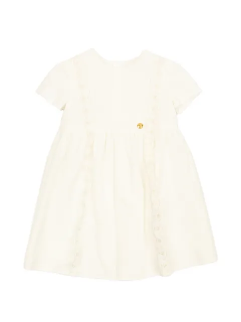 Versace Kids scalloped-trim flared midi dress