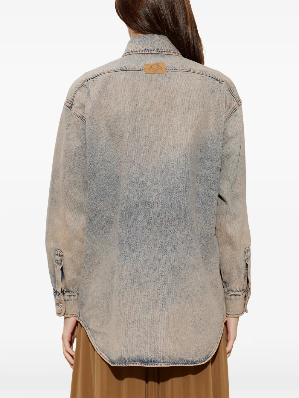Moschino Denim rok met hart detail Blauw
