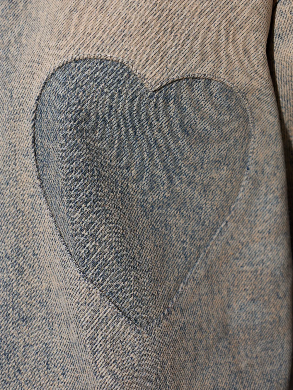 Moschino Denim rok met hart detail Blauw