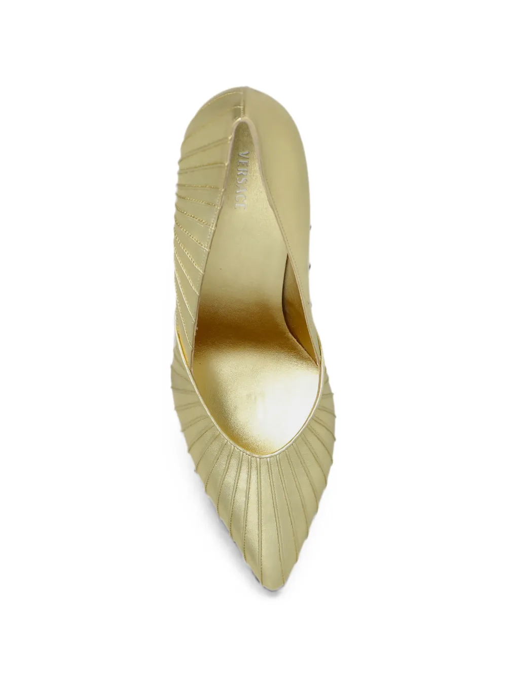 Versace Gianni pleated pumps Goud