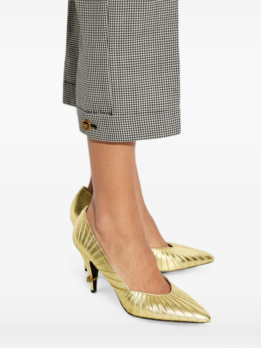 Versace Gianni pleated pumps Goud