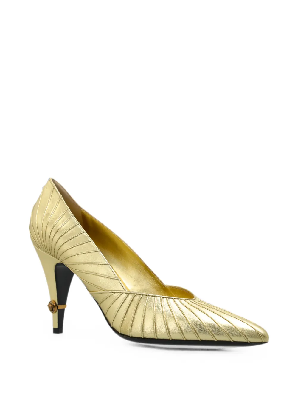 Versace Gianni pleated pumps Goud