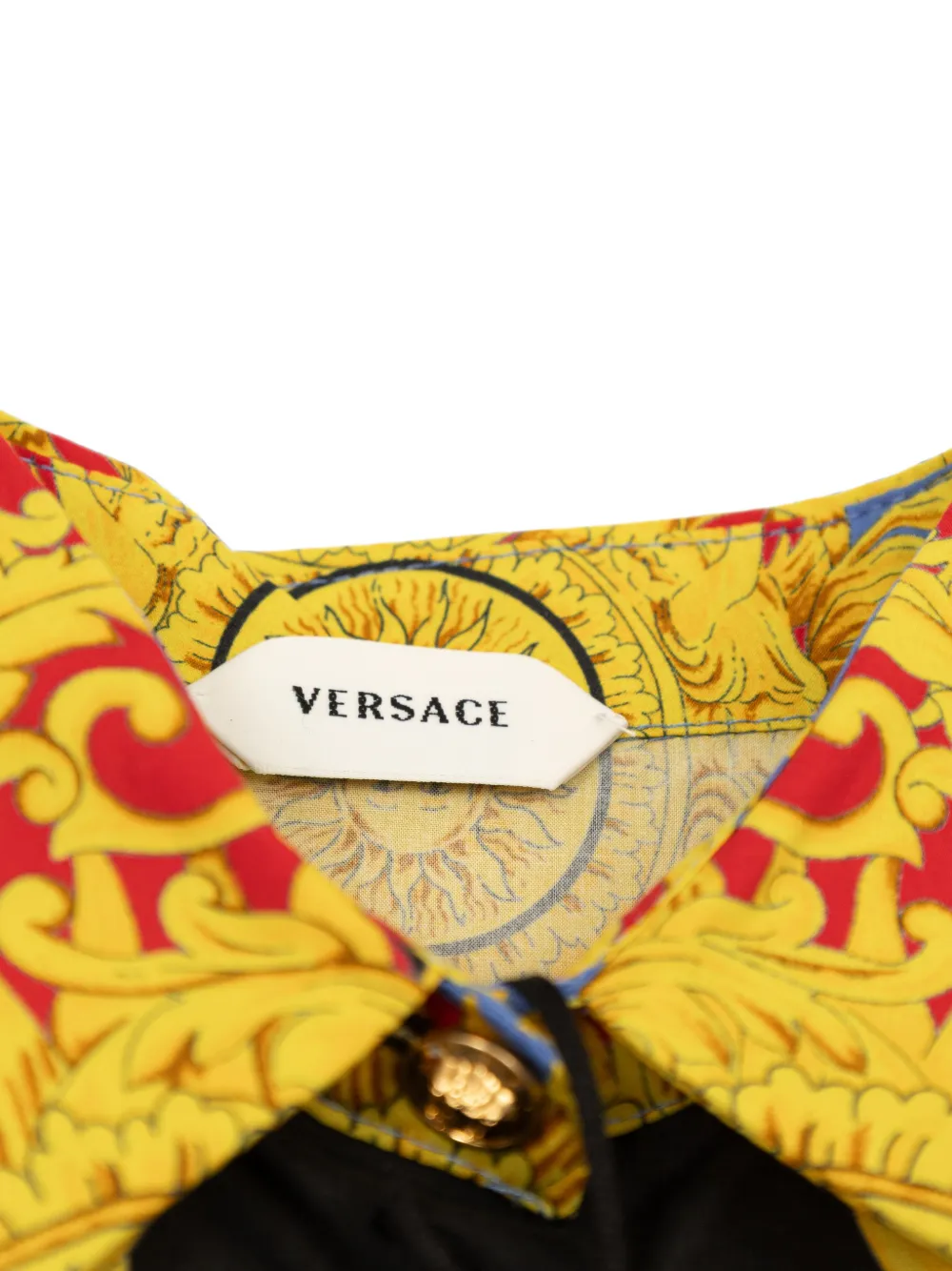  Versace Kids The Sun-print Ruffled Dress - Azul 