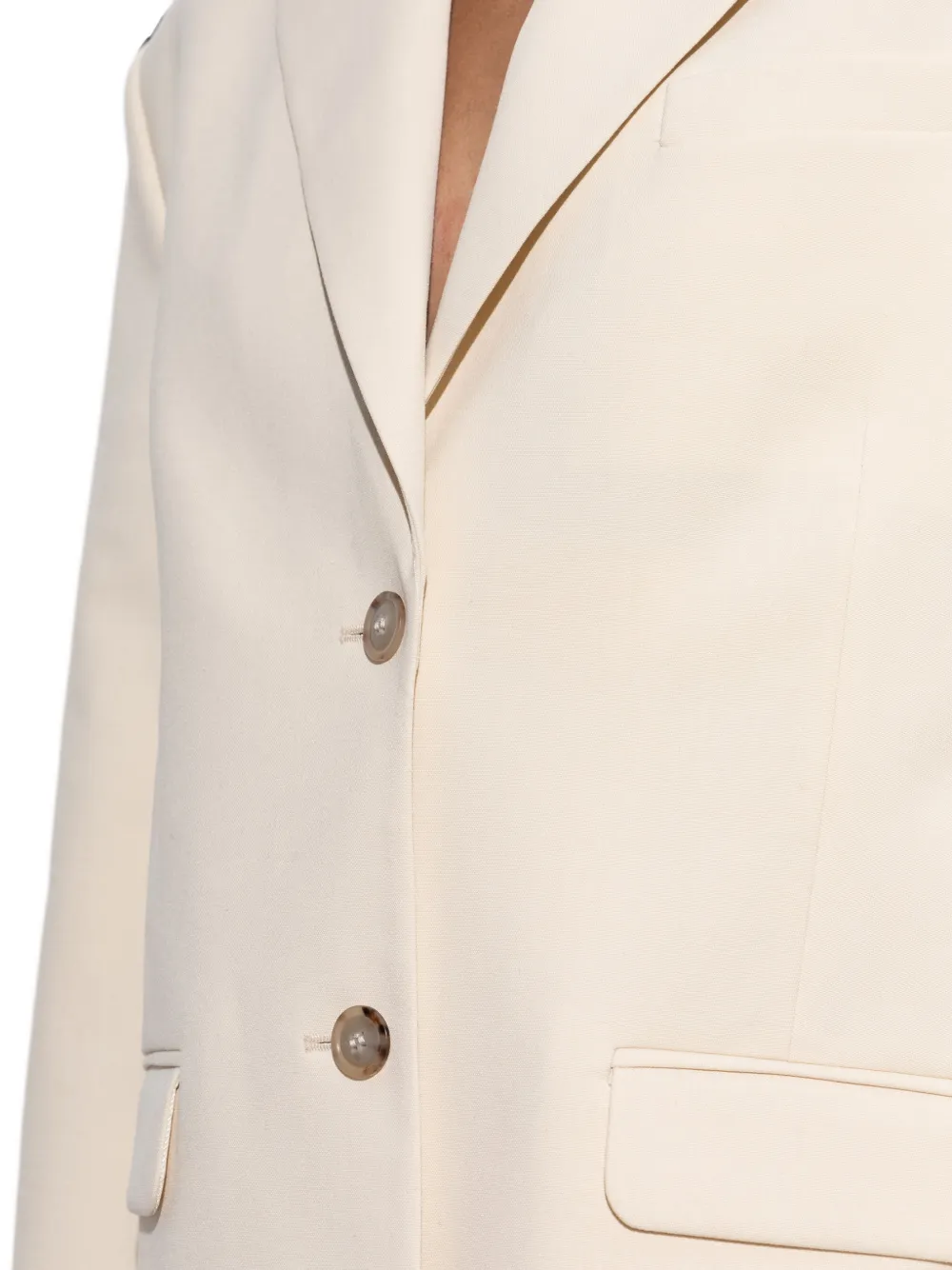 By Malene Birger Blazer met enkele rij knopen Beige