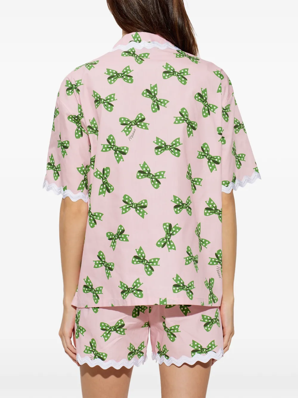 Moschino Blouse met print Roze