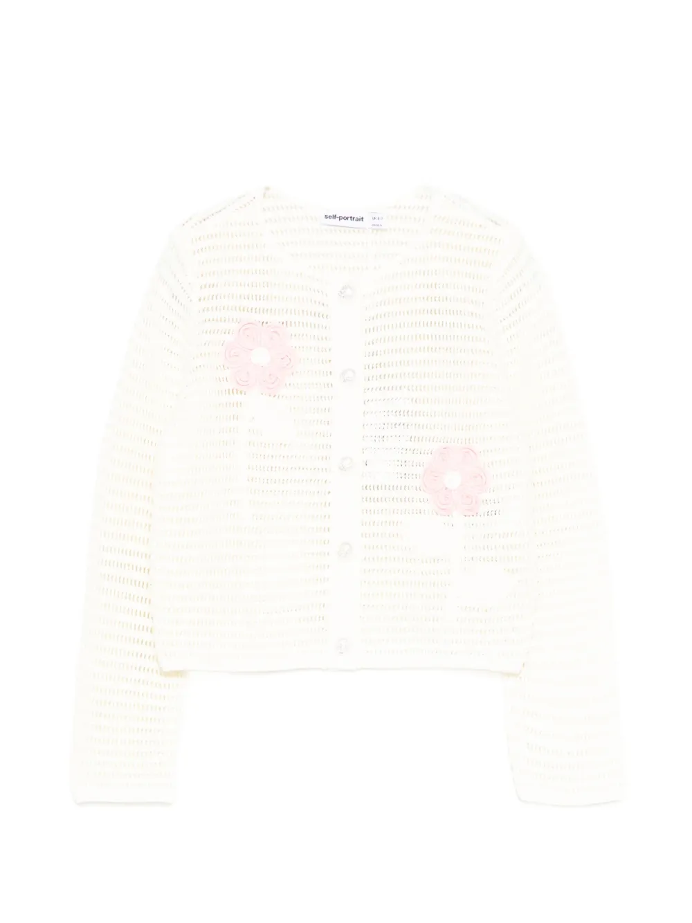 Self-Portrait Kids Cardigan con design patchwork - Toni neutri