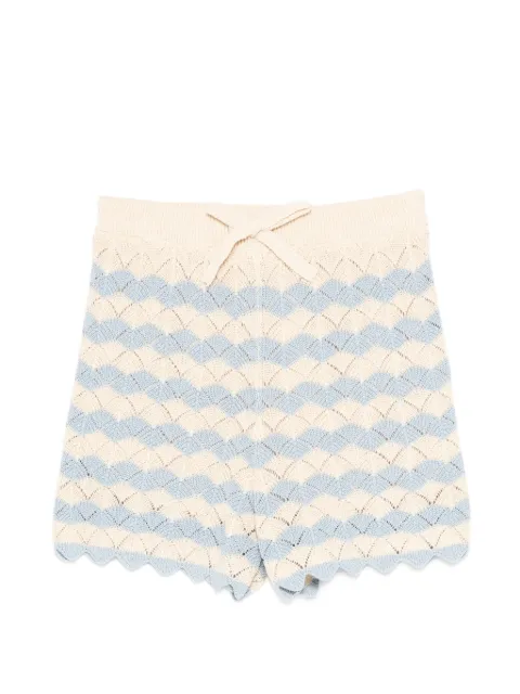 ZIMMERMANN Kids crochet-knit drawstring shorts