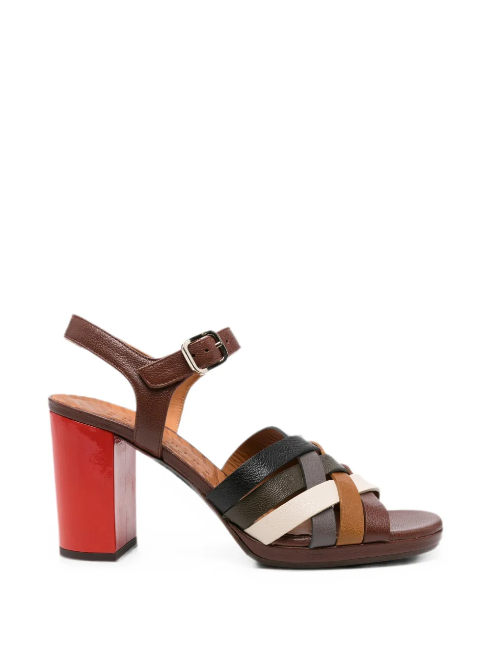 Chie Mihara Padoc interwoven leather sandals Bruin