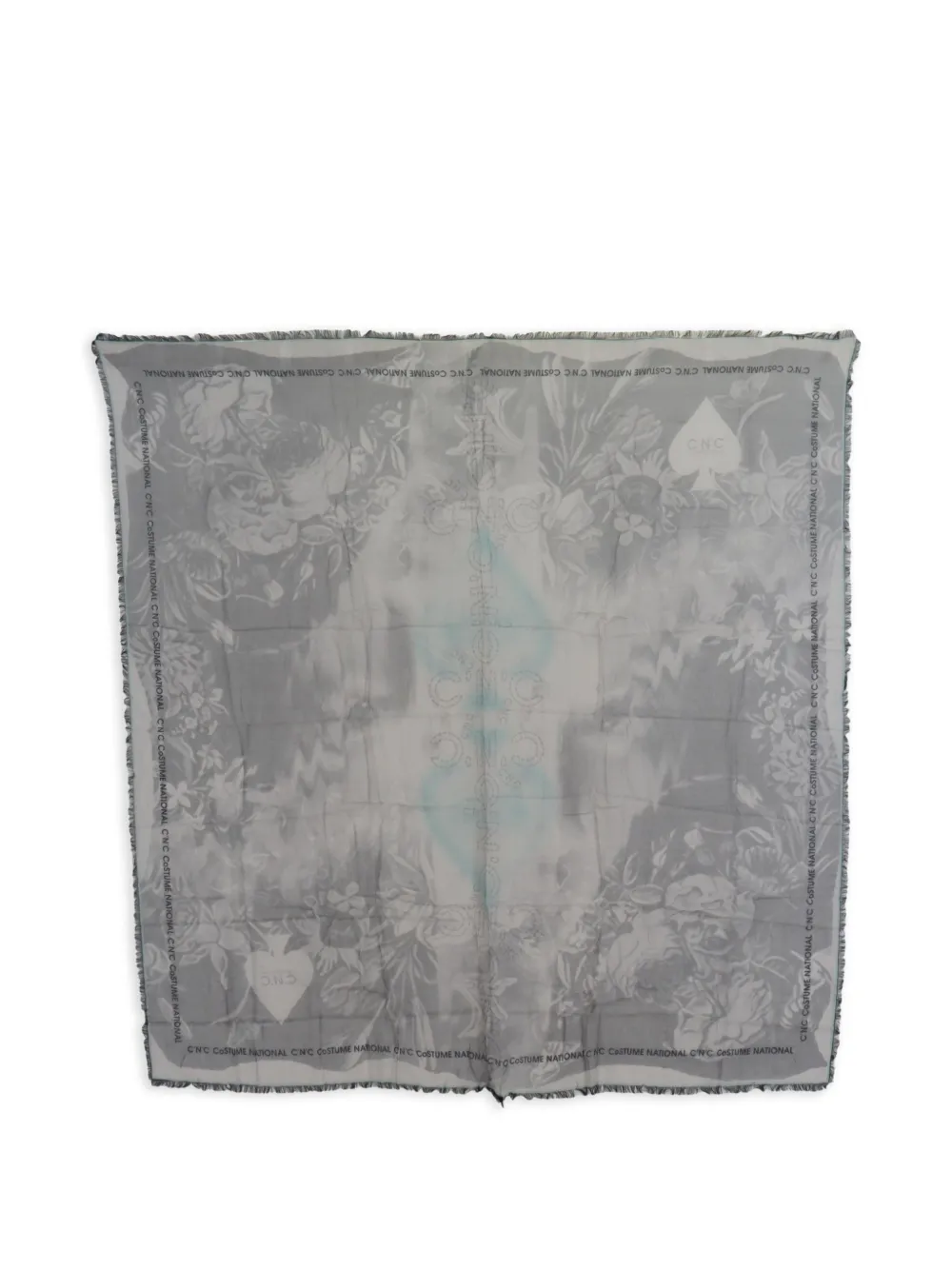 Costume National Sjaal met bloemenprint Grijs