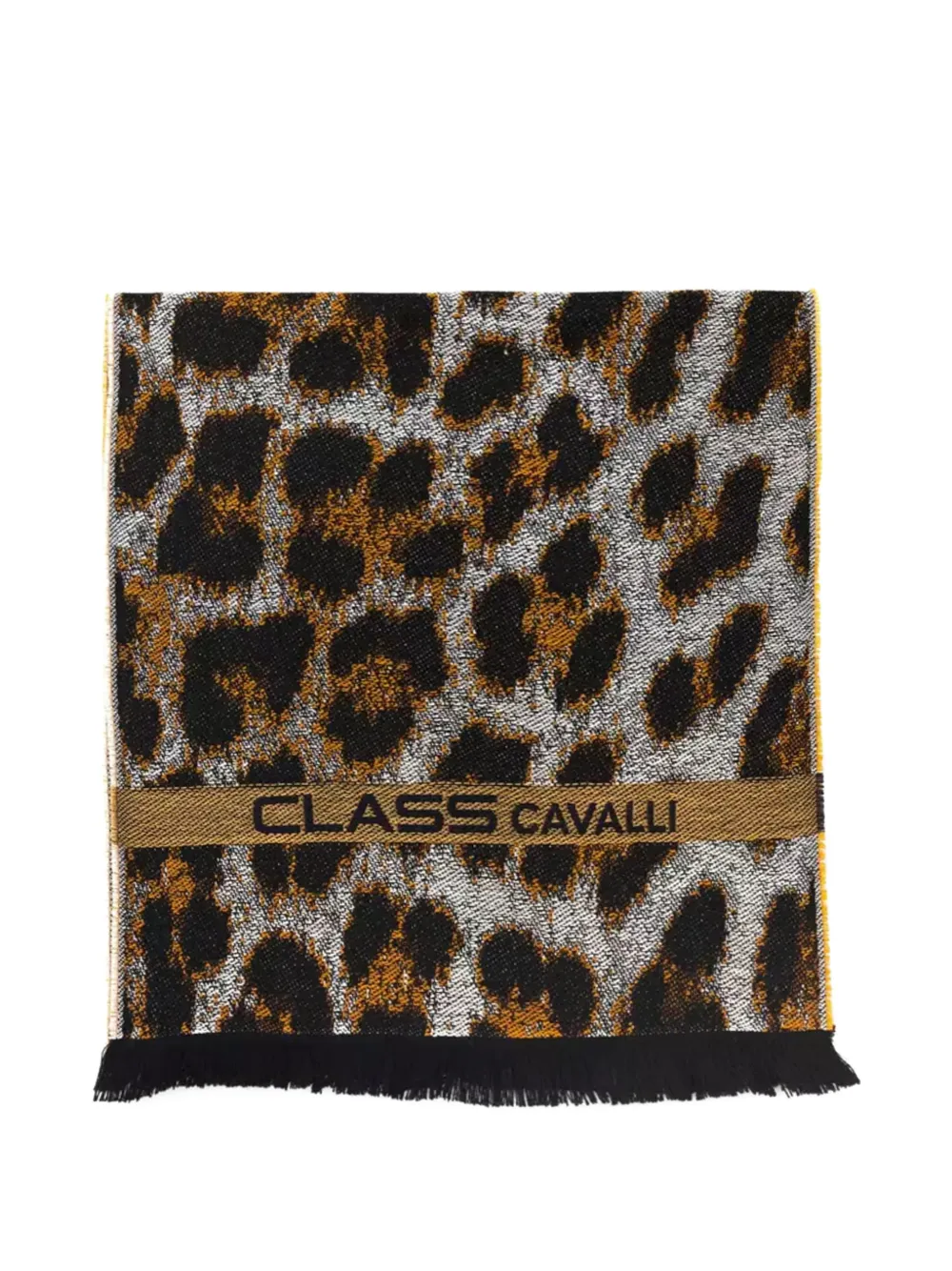 Cavalli Class レオパード スカーフ | ブラック | Image 1