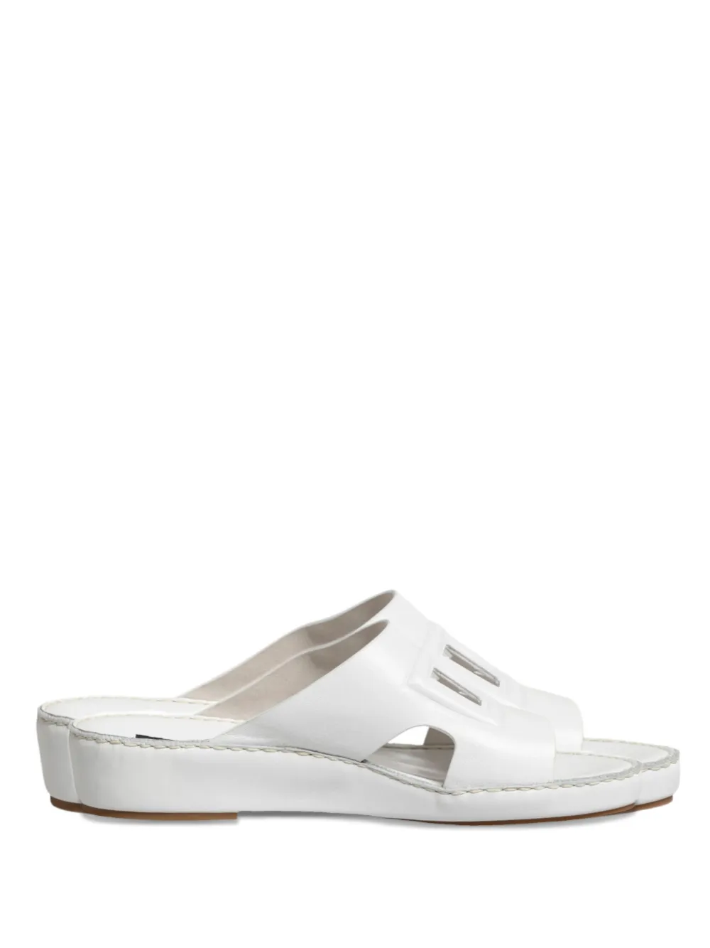Dolce & Gabbana Sandali con dettaglio cut-out DG - Bianco