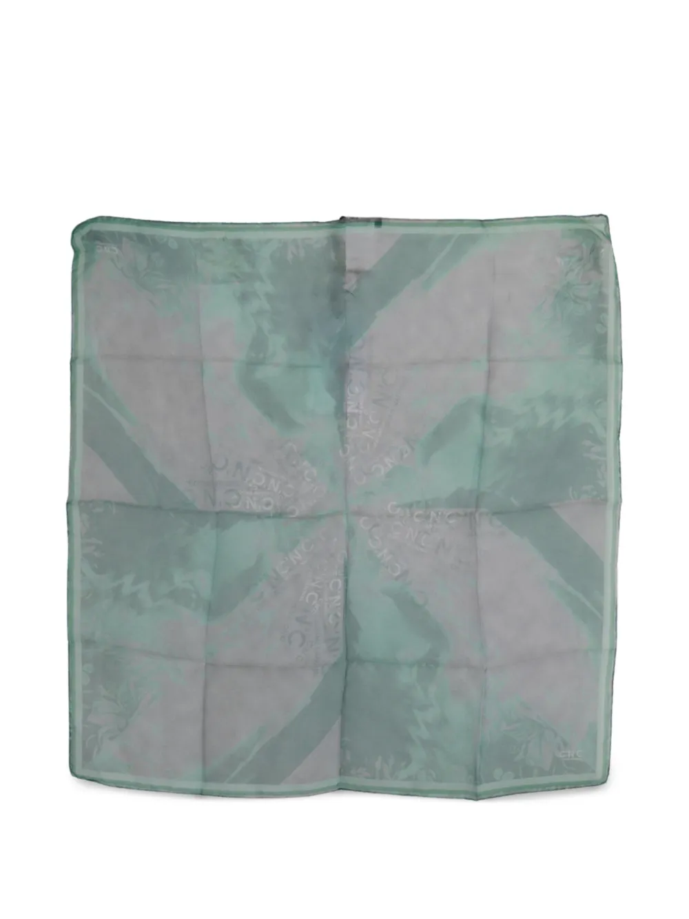 Costume National Foulard in seta a righe - Verde