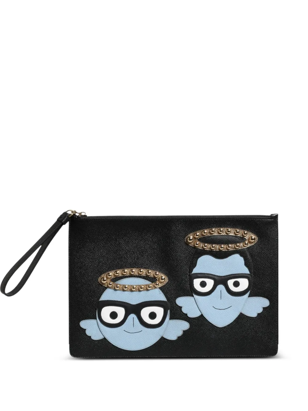 Dolce & Gabbana Clutch #DGFAMILY con decorazione - Nero