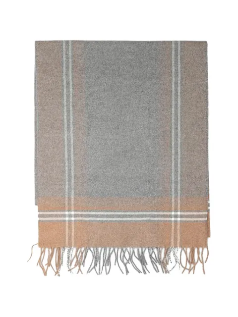 Zegna plaid fringed scarf