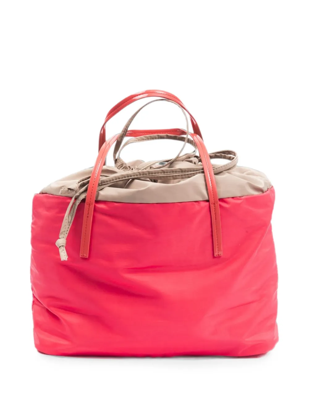 byblos Shopper met trekkoord en lakleren afwerking Roze