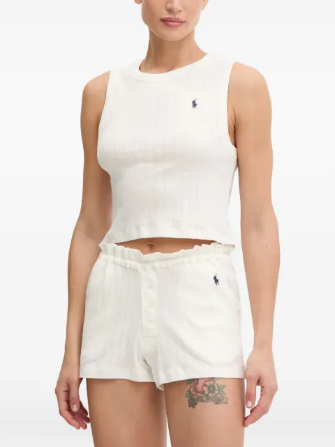 Polo Ralph Lauren logo-embroidered pointelle pajama set