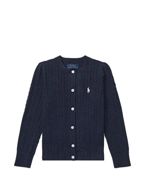 POLO RALPH LAUREN KIDS set de cárdigan con logo bordado