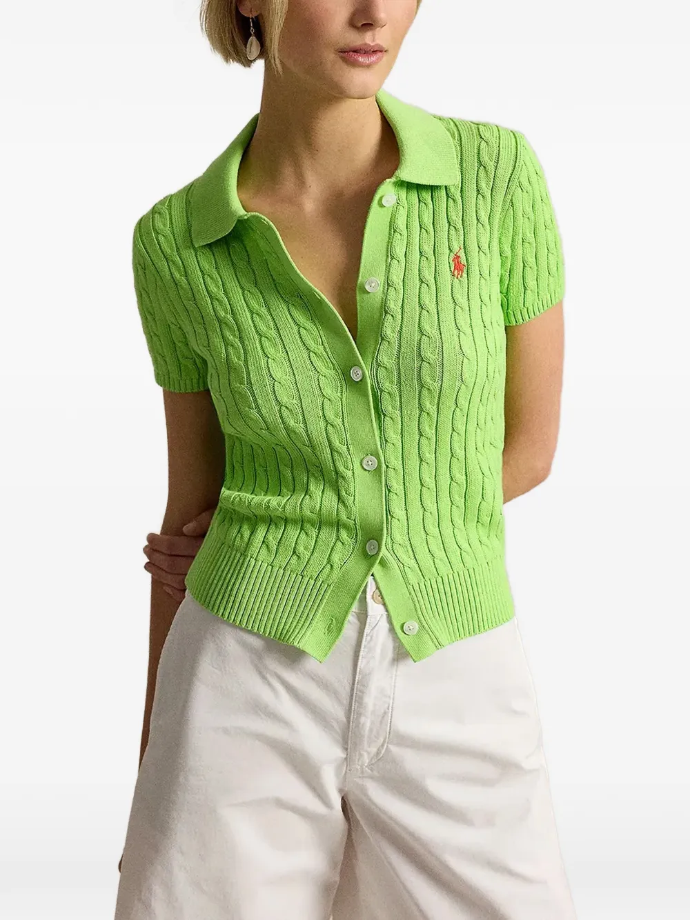 Polo Ralph Lauren cable-knit button-up cardigan - Verde