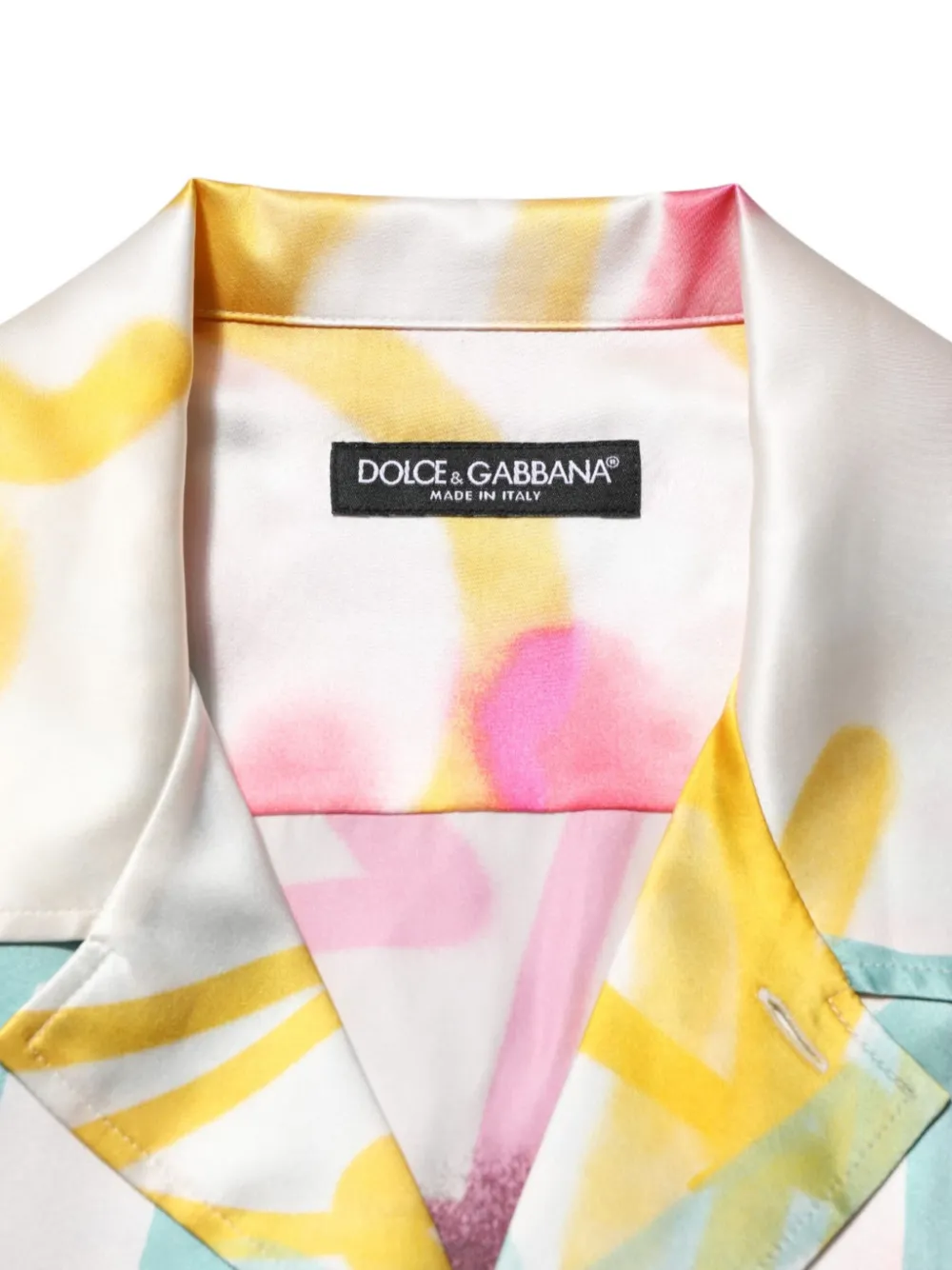 Dolce & Gabbana Overhemd met graffiti-print Wit