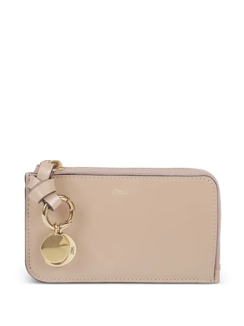 Chloé tarjetero Alphabet con charm del logo
