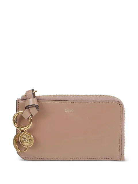 Chloé Alphabet logo-charm leather wallet