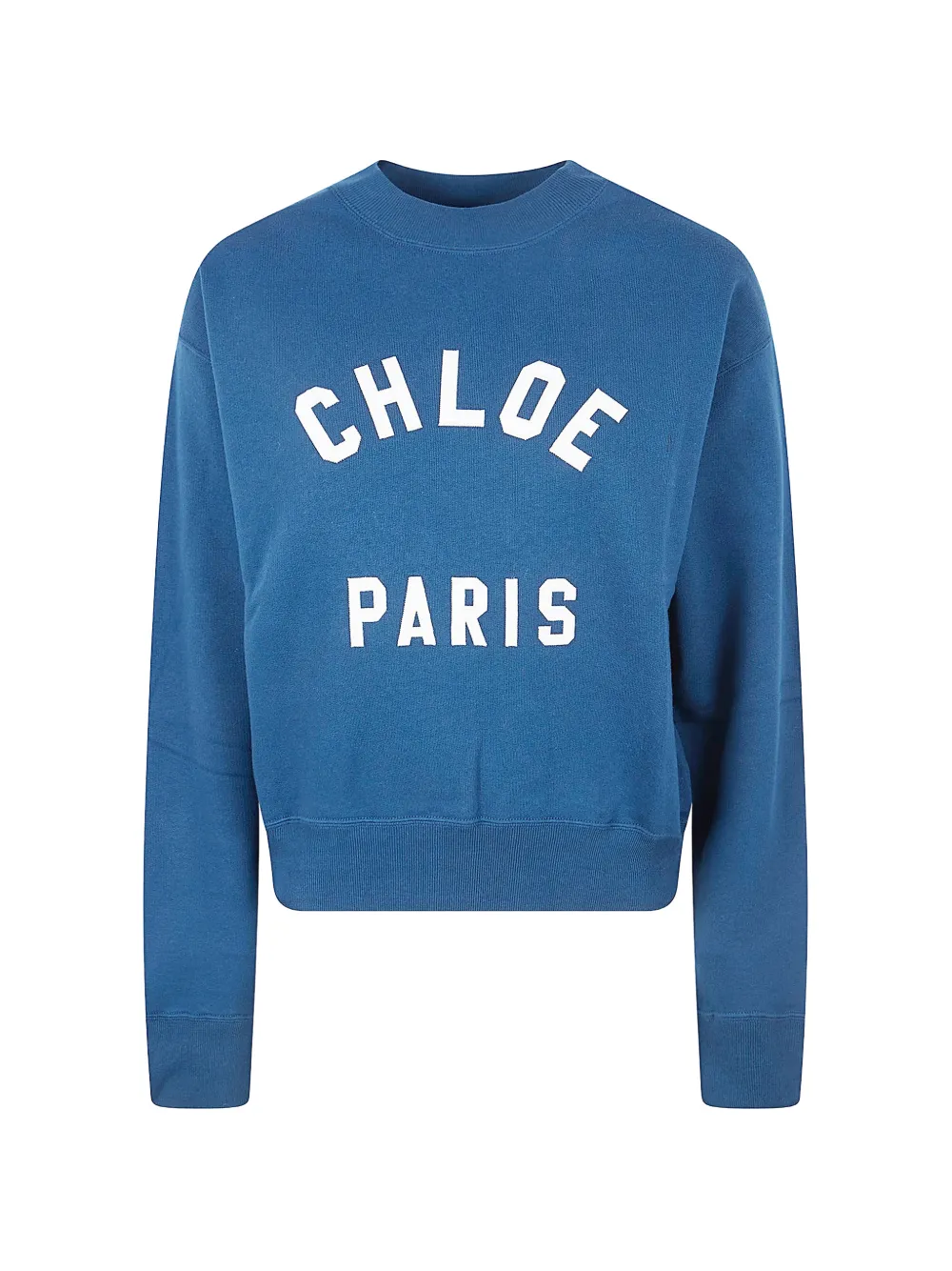 Chloé patch-appliqué turtleneck sweatshirt - Blue