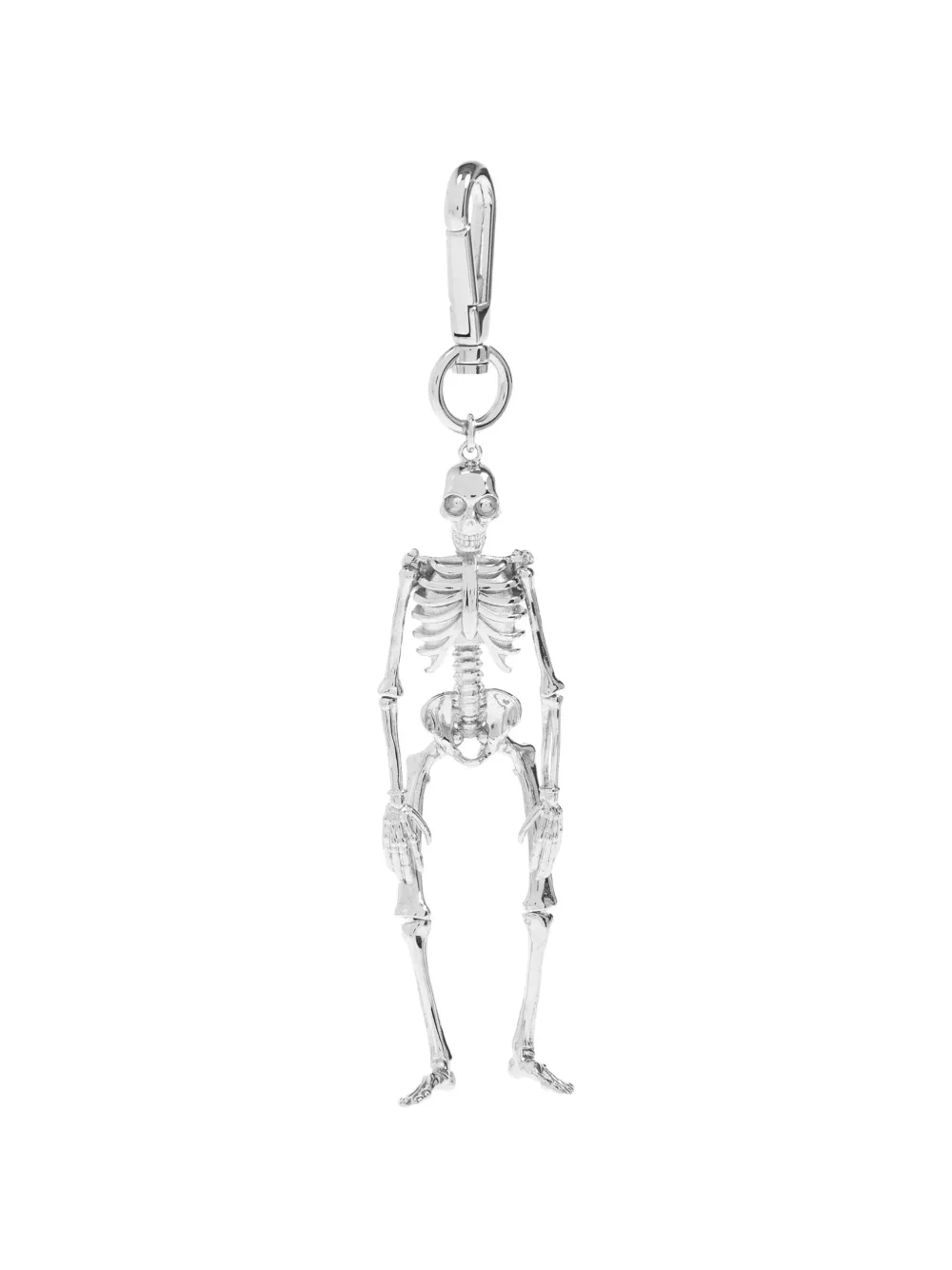Alexander McQueen skeleton-motif keychain - Silver