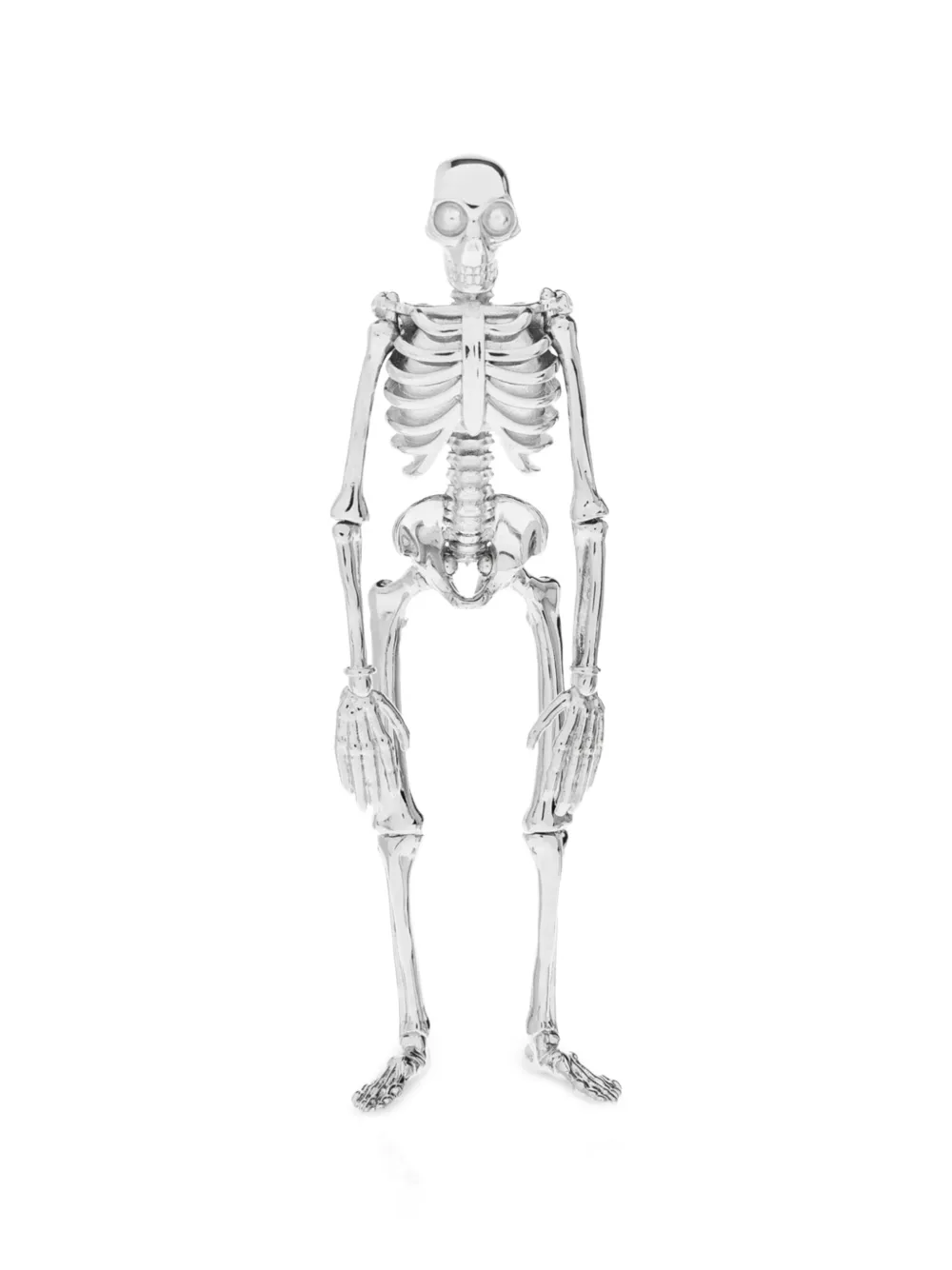 Alexander McQueen skeleton motif brooch - Silver